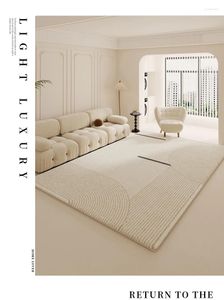 Carpets GBG0523 2024 Light Luxury High End Tea Table Blanket Warm Color Bedroom Household No Wash Wipe Floor Mat