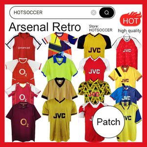 Gunner Vintage Mens Retro Soccer Jerseys V. Persie Vieira Merson Adams Henry Bergkamp Homens Design Clássico 00 04 02 05 11 12 88 90 95 96 98 99 1978 2000 2011 2012 Hotsoccer