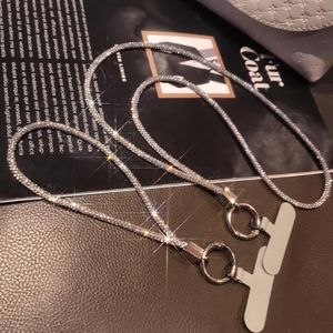 Glitzernder heller Bling-Bling-Schlüsselanhänger, Diamant-Kristall, Anti-Verlust-Seil, Kettenriemen, Strass-Telefon-Lanyard, Hängeschnur, Party-Geschenk für Mädchen und Frauen