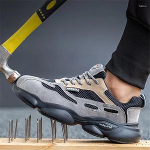 Stiefel 36-46 Unisex Mode Arbeit Sicherheitsschuhe Männer Stahlkappe Atmungsaktive rutschfeste Anti-Piercing Unzerstörbare Turnschuhe