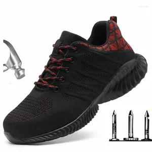 Botlar Erkek Moda Çelik Toe Koruyucu Anti Smashing Yıkılamaz İş Ayakkabıları Delin Kanıtı Güvenlik Erkek Spor ayakkabıları