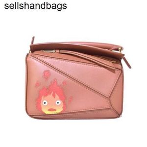 Schulter Lowwes Tasche Puzzles Ghibli Spirited Echtes Leder Top Qualität Ghibli Howl Moving Castle Calcifer HandbagRVRXRVRX