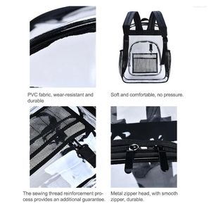 Backpack Transparent Waterproof Office Prace Książki komputerowe Torba na ramię przenośna podróż na kemping butelka do wody