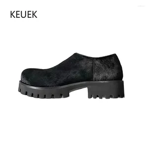 Casual Shoes Luxus Design Herren Lederkleid Hochzeit Roshaar Echtes Arbeitsplatz Dicke einzige männliche Jugend 5c