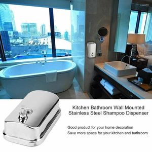 Liquid Soap Dispenser Kitechen 500ML Stainless Steel Shampoo Case Lotion Pump Container