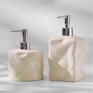 Dispenser di sapone liquido Bottiglia di lozione in ceramica di grande capacità 600ML Disinfettante per le mani El di alto valore Shampoo gel doccia per bagno