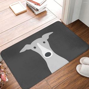 Mattor Greyhound italiensk söt WhippetBath Mat Dog Doormat Kök matta Entré Dörr Heminredning