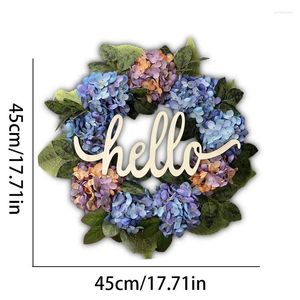 Decorative Flowers Wreath Bags Storage 36 Christmas Wreaths Hydrangea Hello Thanksgiving Day Decoration Garden Gate Candy