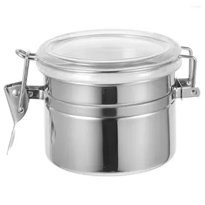 Storage Bottles Stainless Steel Tank Kitchen Cannisters Canister Coffee Jar Reusable Airtight Tea Leaf Canisters Tin Bean