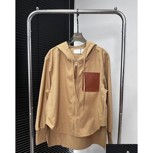 Womens Jackets Designer Outono Com Capuz Curto Trench Coat Gota Entrega Vestuário Roupas Outerwear Casacos Dh2Vh