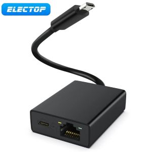 ELECTOP USB Network Card Ethernet Adapter Micro till 100M Network Card för 4K Fire TV Stick Ethernet Switch Router