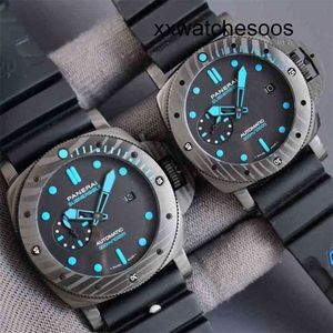 Men Sports Watch Panerais Luminor Automatic Movement Wristwatch Series 47/42mm kolfiberkomposit Super