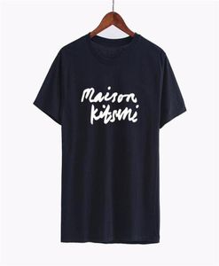 19ss Maison Kitsune Carta Geométrica Impresso Estilista Camiseta Moda Verão Camiseta Camiseta Casual Homens Mulheres Rua Manga Curta HFHLT1226843