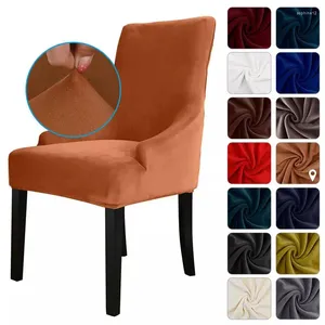 Sandalye kapakları kapak kadife slipcovers çıkarılabilir yıkanabilir yumuşak yemek sandalyeleri koruyucusu jasper katı için