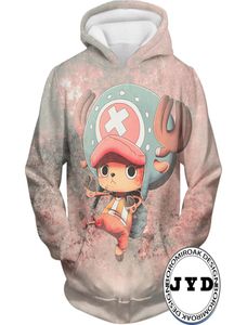 One Piece Jumper Mulheres Mens Hoodie 3D Impressão Hoodies Bonito Tony Tony Chopper Moletom One Piece Comic Sweater Novetly Cartoon Swea8918411