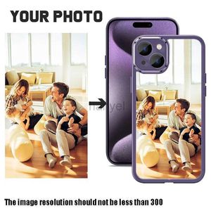 Cell Phone Cases Personalized DIY Customized Name Photo Case For iPhone 15 Pro Max 14 13 12 11 Shockproof Soft Silicone TPU Cover 2442