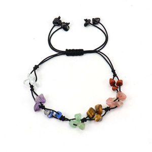 Tiktok Live handgewebtes Armband aus natürlichem Achat-Kristall mit verstellbaren Armbändern und Armreif-Set für Mädchen, Vsco Friendship Boho Bijoux