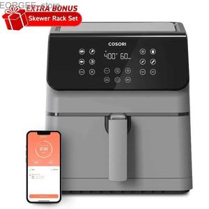 Air Fryers Cosori Pro II 5.8-Quart Smart Air Fryer 12 I 1 Exklusiv bonus Voice Control Light Gray Y240402