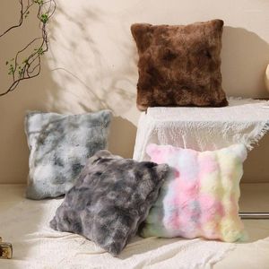 Chair Covers Plush Pillow Case Solid Color Cushion Cover Modern Pillowcase For Sofa Living Room Decorative Protector Home Decor