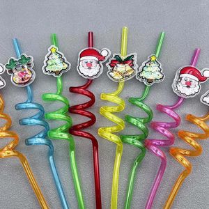 Disposable Cups Straws Reusable Christmas School Party Favors Plastic For Classroom Students Kids Gifts Home Kitchen Supplies