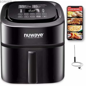 Air Fryers Nuwave Brio 8 -Qt Air Fryer Power 1800W Fácil de ler o controle de temperatura de exibição branca fria entre 50 -400 F Y240402