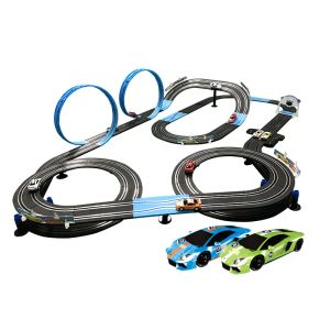 Railway Track Toy Set Racing Track Electric Double Remote Control Car Interactive Autorama Circuit Voiture Toy For Boy Children