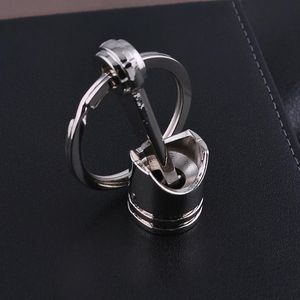 Car Engine Piston Style Keychain Key Ring Creative Metal Piston Model Keyring Keyfob Key Pendant KeyChain Decor Car Accessories