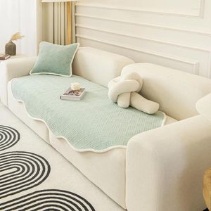 Cadeira cobre irregular em forma de sofá macio toalha nórdica cor sólida grossa para sala de estar toda a temporada universal antiderrapante capa de sofá