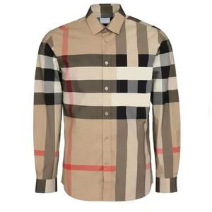 Camisas de luxo designer masculino t camisas dos homens primavera outono denim camisa t-shirts manga longa botão-para baixo até topos casuais