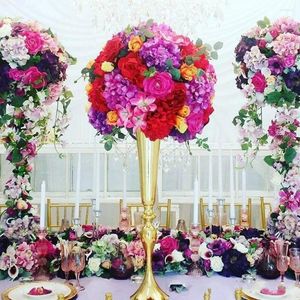 Dekoracja imprezowa przejście ślubne chodnik kwiat droga ołowiu DIY Dekorowanie luksusowe rekwizyty centralne stół wazon ornament