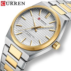 Wristwatches CURREN Casual Business NEW Wrist es for Men Simple Quartz Stainless Steel Male Clock with Luminous Hands L240402