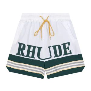 RHUDE Basketball Shorts Herren Fi Beach Kurzlauf Rhude Shirt Hosen Sport Luxus Shorts Sommer lässig vielseitig schnell trocknen, atmungsaktives Rhude Mens T Short 804