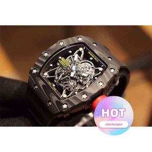 Luxury Watch Cool Rakish Mechanical Wrist Watches TV Factory RM055 MENS SILICONE 2023 Ny lyxstil 2o