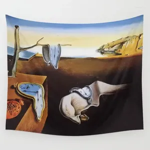 Tapissries Salvador Dali Tapestry Wall Hanging Room Mattor Bed Bead Beach Mat Art Home Accessories