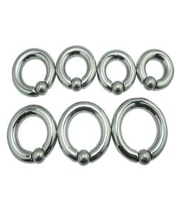 Size Choose Scrotum Pendant Stainless Steel Ball Stretcher Metal Cock Ring Sex Toy For Men Scrotum Restraint Traning Ring Y Best quality