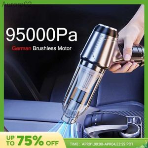 A aspiradores de limpeza 2023 12000Pa sem fio veículo manual Vacuum handheld Mini Limpador de robô portátil para carro de mesa de mesa de carro para carro YQ240402