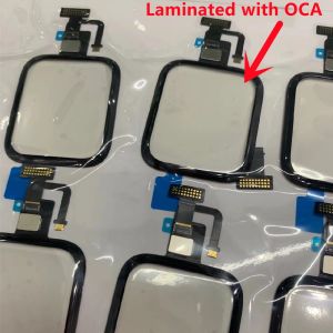 5pcs com o painel da lente de vidro Digitalizer de tela de toque OCA + OCA para série Apple Watch Se S5 S4 6 S7 2 3 4 5 38mm 42mm 40mm 44mm