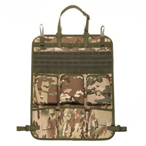 Organizador de carro, saco de armazenamento traseiro multifuncional, bolsa camuflada para pendurar, arrumação de carro, bolso, acessórios interiores, 1 peça