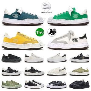 Dhgate rozpuszczony guma MMY unisex trampki swobodne buty falowe podeszwy maison mihara yasuhiro płótno mieszkalne czarno -białe chaussures Trener Mężczyzne dla kobiet