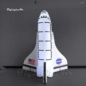 Party Decoration Personalized Inflatable Space Shuttle Model 3m Air Blow Up Rocket Spacecraft Balloon With LED Light For Aerospace