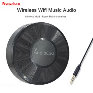 Alto -falantes M5 Audiocast for AirPlay Wireless Music Audio Speaker Receptor 2.4g WiFi HiFi Music para DLNA AirPlay Adapter Spotify Streamer