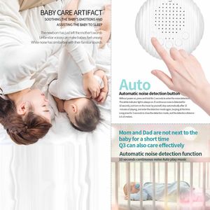 Weißer Geräusch-Soundmaschine tragbare Baby Schlafmaschine 10 Beruhigungstöne Volumen einstellbar eingebaute wiederaufladbare Batterie USB