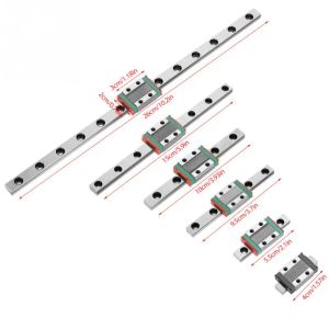 LML9B 40/55/95/100/150/260mm Miniature Linear Rail Guide med Slide Block CNC Machine 3D -skrivardelar Automatisk linjär rörelse