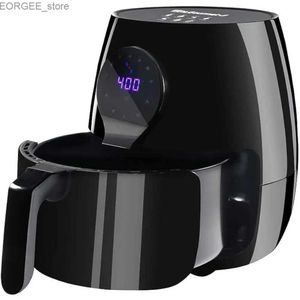 Air Fryers Digital 5.3QT Hot Air Fryer med 7 menyfunktioner 1350W oljefri frisk köksredskapstimer och temperaturkontroll Y240402