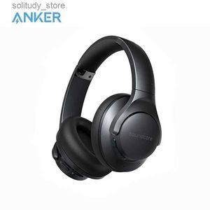 Cell Phone Earphones Soundcore by Anker Life Q20+active noise cancelling wireless Bluetooth earphones 40H Playtime Hi Res audio Soundcore application Q240402