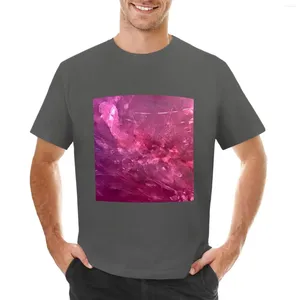 Polos masculinos magenta humor abstrato camiseta roupas estéticas anime roupas topos kawaii masculino