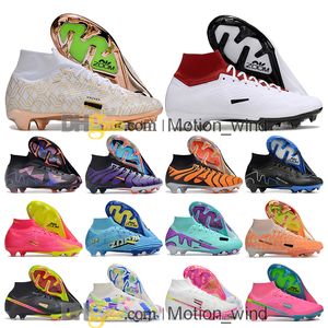 Geschenktüte Herren Fußballschuhe Ronaldo CR7 Mercuriales IX Elite Tns FG Stollen für festen Boden Neymar Mbappe SuperfIys 9 Fußballschuhe Top Outdoor-Trainer Botas De Futbol