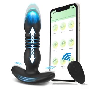 Oyuncaklar Kablosuz Bluetooth Uygulama Dildo Vibratör Kadın Teleskopik Anal Butt Giki G Spot Klitoris Stimülatör Kadınlar için Seks Oyuncakları Giyim