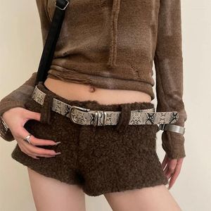 Cintos Modern Skinny Belt Jeans Cintura Snakeskin Leopard Imprimir para Street Player Country Girls