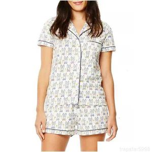 Kvinnor Sleep Lounge Womens Cute Roller Rabbit Pyjamas Y2K Monkey Prefabricated Printing 2-Piece Pyjama Set Short Sleeve Shirt PJ OTZEW5HW5